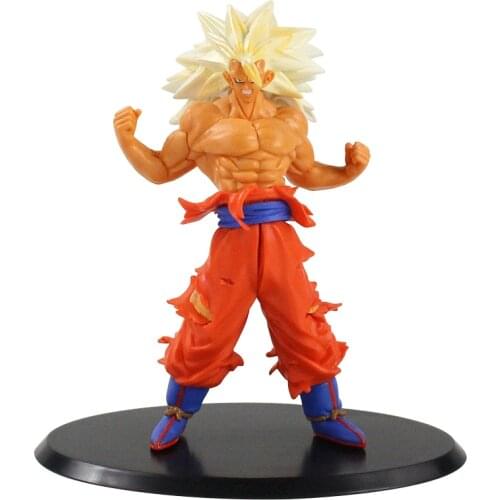 16cm Dragon Ball Z DBZ GT Anime Super Saiyan Son Goku Show Muscle PVC Action Figure Cartoon Model Toy Kids Gift Brinquedos