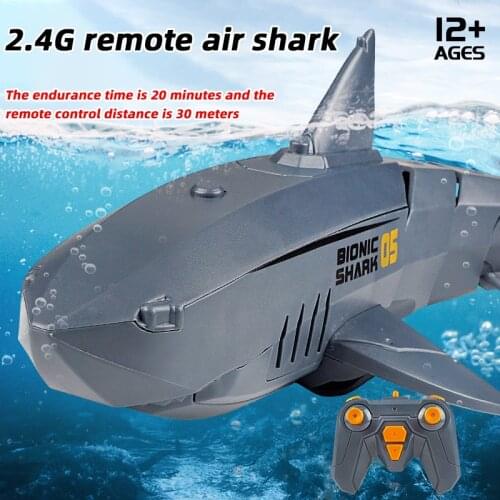Eectric RC Toy 2.4G Remote Control Electric Shark Rechargeable Water Childrens Electric Toy Marine Life Model Toys for Children
