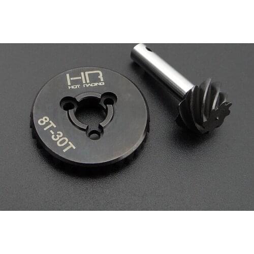 Hot Racing 30T/8T HD 0.9 Module High Pinion Bevel Gear Set for AXIAL SCX10-II 90046 90047 compatible original axle