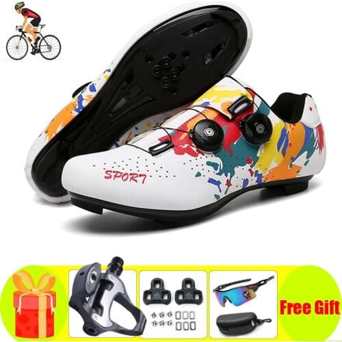 New Road Cycling Shoes Zapatillas Ciclismo Self-locking Original Bike Triathlon Shoes Bicycle Lock Sneakers Women Sport