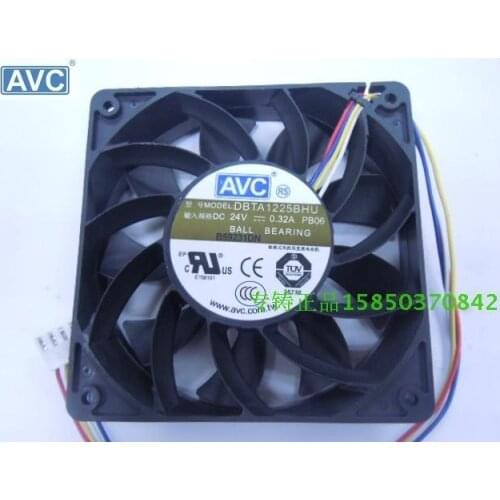 For AVC DBTA1225BHU 12CM 12025 120*120*25MM DC 24V 0.32A case cooling fan
