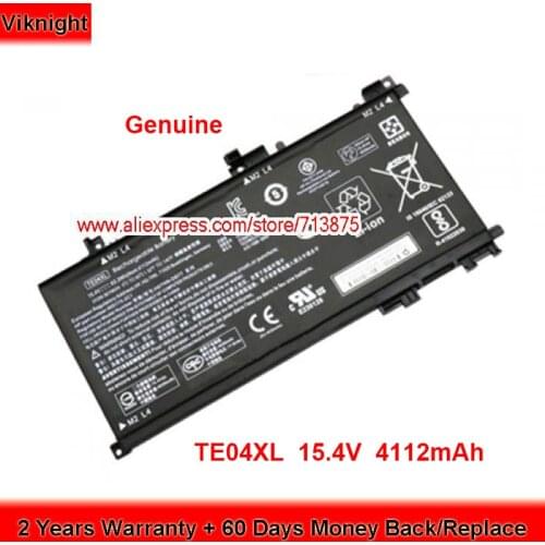 Genuine TE04XL Battery HSTNN-DB7T for HP Omen 15-ax200 15-BC200NT 15-BC203NW 15-BC206TX Laptop 15.4V 4112mAh