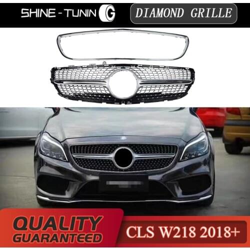 Front Grille suitable for CLS class W218 Diamond Grille CLS300 CLS350 CLS450 CLS500 2018+ without emblem
