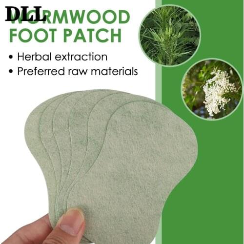 Wormwood Detox Foot Patch Relieve Fatigue Stress Anxiety Help Sleeping Weight Loss Body Slimming Pad Health Care 6Pc/bag