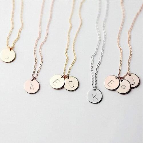 1pc Pendant Necklace Party Favors Gift for Girlfriend Initial Letter Valentines Day Presents Bridesmaid Gift Wedding Souvenir