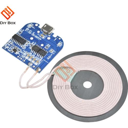 Qi Wireless Charging Standard Receiver Charger Module For Micro USB Mobile Phone Charger Board DC 5V 2A 10W Electronic Diy