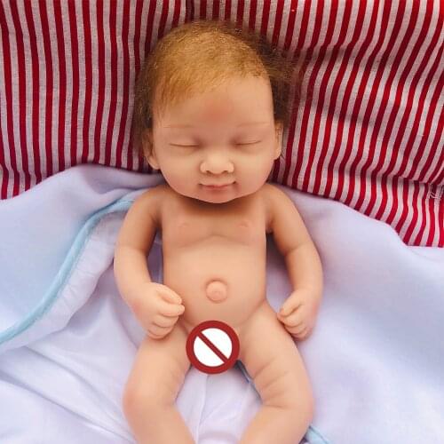 Lifelike full Solid Silicone reborn dolls for Children Gift Mini reborn Baby Doll 10” bebe reborn bonecas
