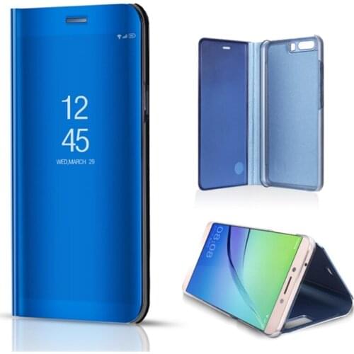 Luxury Smart Clear Leather Flip Stand Mirror Case cover For Samsung Galaxy A3 A5 A7 J3 J5 J7 A8 A6 S9 S8 S7 Plus X Xs Max XR