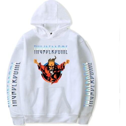 Thunderdome Men Hoodie Cool Print Harajuku Sweatshirt 80s 90s Tops Women fashion Streetwear Male Hardcore Thunderdome Pullover