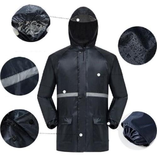 Waterproof Rain Impermeable Raincoat Coat Rain Pants Set Men Motorcycle Rain Suit Raining Jackets for Adults Capa De Chuva YY338