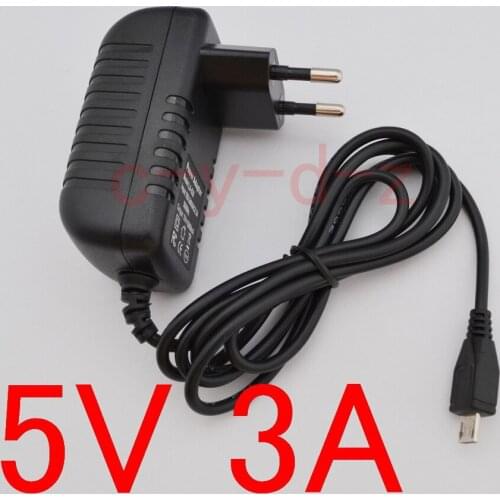 100PCS AC 100V-240V High quality DC 5V 3A 3000mA Micro USB Charger for Tablet PC Power Adapter Supply EU plug Free shipping