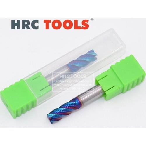 Z5-R0.5x8Hx4Dx50L HRC65 TiAIN Coated deep grooving Solid Tungsten Carbide Long neck End Mill for Machining