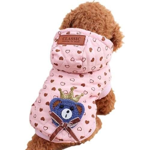 Winter Dog Pets Clothing Garment Puppy Coat Jacket Warm Dog Clothes Outfit Yorkshire Pomeranian Poodle Bichon Puppy Clothes 2021
