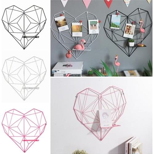 1PC Modern Home Wall Decoration Iron Grid Nordic Art Photo Displaying Frame Party Metal Shelf Mesh Postcards DIY Racks Hot Sale