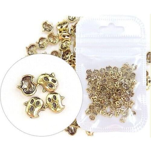 100PCS/pack 3D Halloween Pumpkin Ghost Accessories DIY Handmade Craft Jewelry Decoration