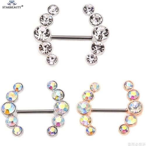 2 pcs/lot Dual C Nipple Ring Sexy Nipple Piercing Helix Piercing Bijoux Earrings Nipple Rings Stainless Steel Jewelry Pircing