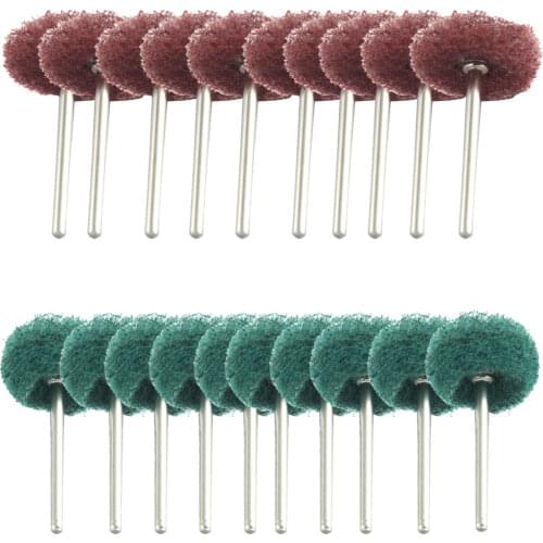 20 Fiber Polisher Buffer Wheel Polishing Buffing Pad Brush For Rotary Drill