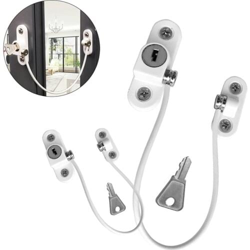 3 Pcs/lot Child Protection Lock Window Lock Baby Safety Stainless Steel Child Window Guard Stopper Infant Security Child Locks