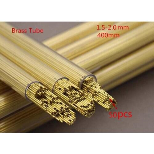 50pcs EDM Wire Machine Sparks Drilling Electrodes Single Hole Brass Tubes 1.5-2.8x400mm EDM Electrode tubes