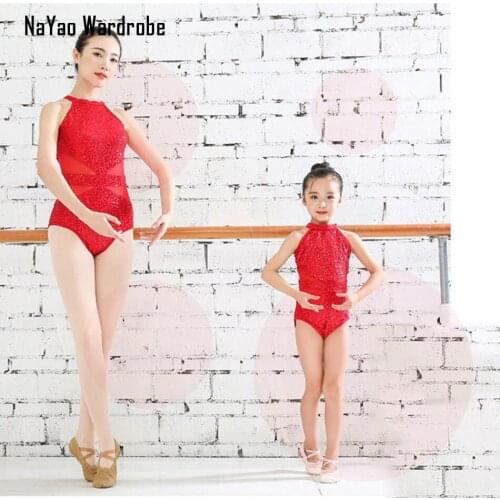 Sparkling Sequin Sleeveless Ballet Dress For Kids Ballet Performance Dancing Dresses Gymnastics Leotards for Girl YQ001