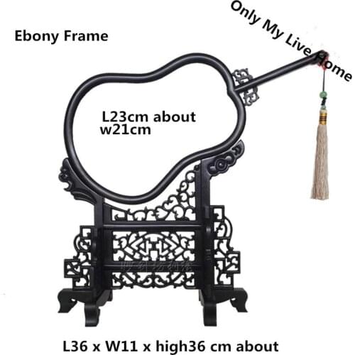 Antique Large Embroidery Chinese Painting Frame Vintage Decor Home Office Ebony Wood Picture Photo Frame Ornaments Mirror Frame