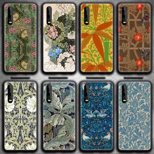 William Morris Art Pattern Phone Case for Huawei P20 P30 P40 lite E Pro Mate 40 30 20 Pro P Smart 2020