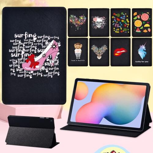 Case for Samsung Galaxy Tab S6 Lite P610 P615 10.4 Inch Various Patterns Leather Stand Tablet Cover Case Tablet Accessories