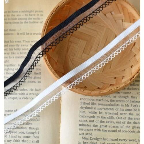 10 Meters Elastic White Black Lace Trims Stretch Lace Ribbon Diy Socks Dress Hometexile Wrap Webbing Tape Ornament