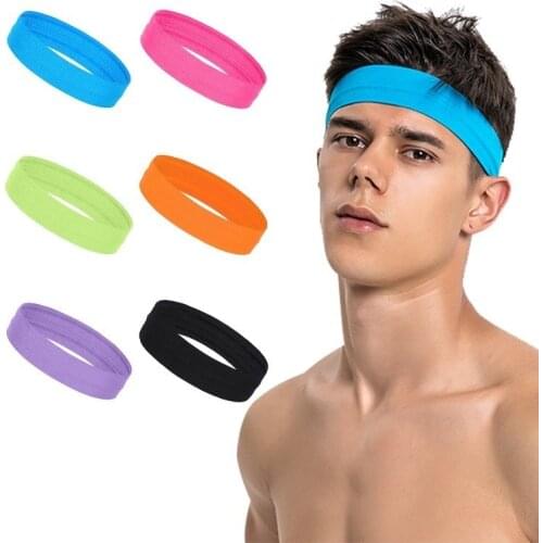 Men sweatband sports Headband Stretch Elastic Women Yoga Running hair band for men Outdoor Sport Headwrap Fitness Sports safety