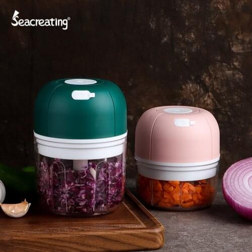 Electric Food Crusher Mini Garlic Press Garlic Crusher Vegetable Chopper For Kitchen Crushed Garlic Crushed Ginger Crushed Chili