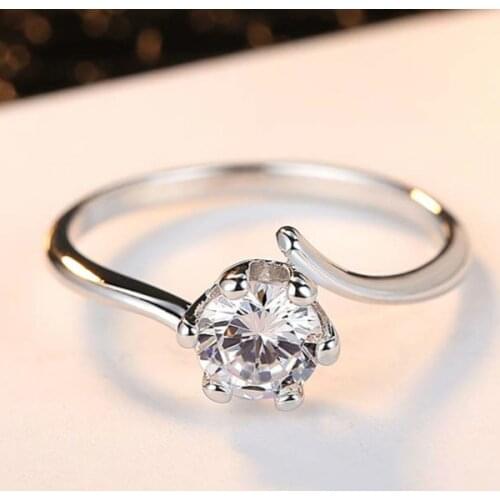 Zircon Ring Fashion Ladies Zircon Ring With Exquisite Metal Ring Colorful Charm Engagement Wedding Jewelry Gift