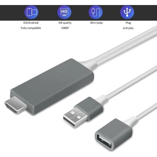 Hot 3in1 Mirroring Cable Adapter Converter Ultra HD 1080P Charging HDTV Video Cable For Samsung Galaxy Note10 For IPhone