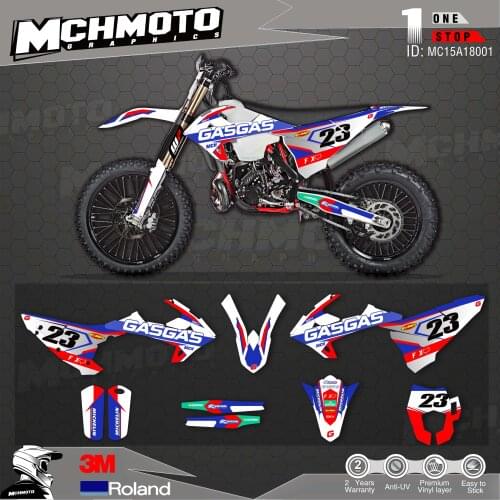 MCHMFG Custom Team Graphics Backgrounds Decals 3M Stickers Kit For GASGAS 2018 2019 2020 EC 006