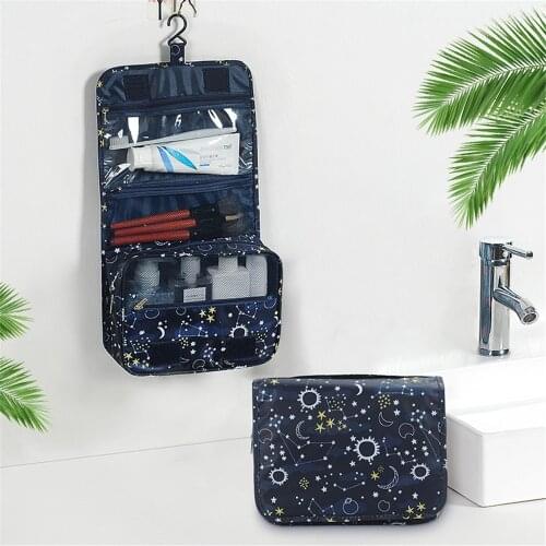 Fashion Women Makeup Bag Travel Storage Bag Cosmetic Bag Waterproof Toiletries Pouch Organizer Bathroom Hotel Hanging Washbag