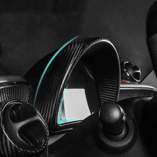 Real Carbon Fiber Car Meter Sticker Cover for Smart fortwo forfour 2016 2017 2018 2019 2020 Interior Styling Moulding Trim