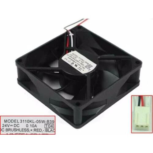 NMB-MAT 3110KL-05W-B39 T04 DC 24V 0.10A 80x80x25mm Server Cooling Fan