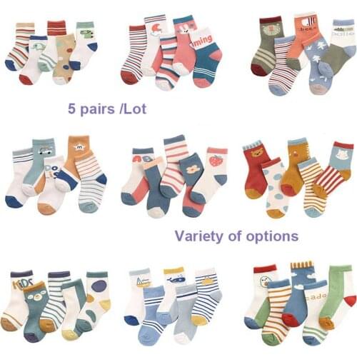 Winter Baby Socks Kids Cute Infant For Boys Girl Toddler Newborn Boy Girls Kid Funny Animal Print Girls Children Fall Sock Pack