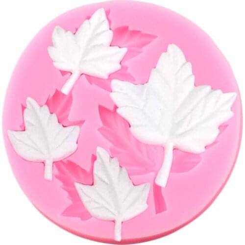 Autumn Maple Leaf Silicone Molds DIY Leaves Cupcake Topper Fondant Cake Decorating Tools Candy Clay Chocolate Gumpaste Moulds