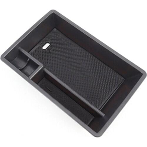 Fit For Audi Q3 8U Q3 F3 2012-2020 Car Styling ABS Black Inner Central Armrest Organizer Storage Box Container Auto Accessories