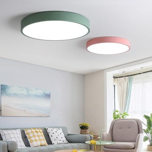 QLTEG ultra-thin LED Ceiling Lights for Bedroom remote control 5cm ceiling lamp LED Modern Round for house lighting fixture