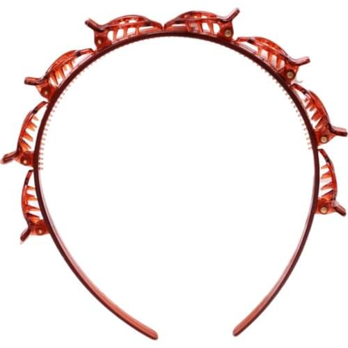 Hairband with Hairclip, Multi-layer Hollow Out Braided Headband, Pressure Hairband Hair Salon Headband