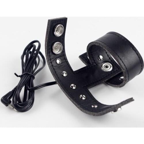 Adjustable Bipolar Electric Shock Sex Toy Accessories Electro Penis Strap Bands Conductive Cock Ring DIY