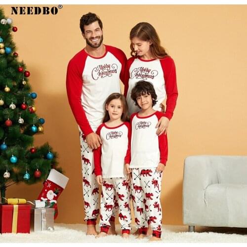 Christmas Family Pajamas Set Kid Baby New Year Family Look Matchint Outfits Pyjamas Sets Navidad Familia Matching Clothes Set