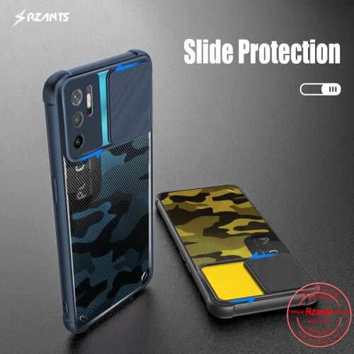 Rzants For Xiaomi POCO M3 PRO Redmi Note 10 5G 4G Case Hard [Camouflage Lens] Camera Protection Slim Hlaf Clear Cover