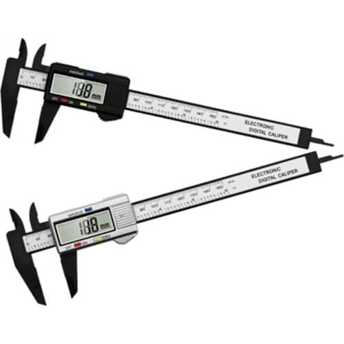 Vernier Caliper 6 "15mm LCD Digital Electronic Carbon Fiber Caliper Gauge Micrometer Digital Caliper Ruler Measuring Tool