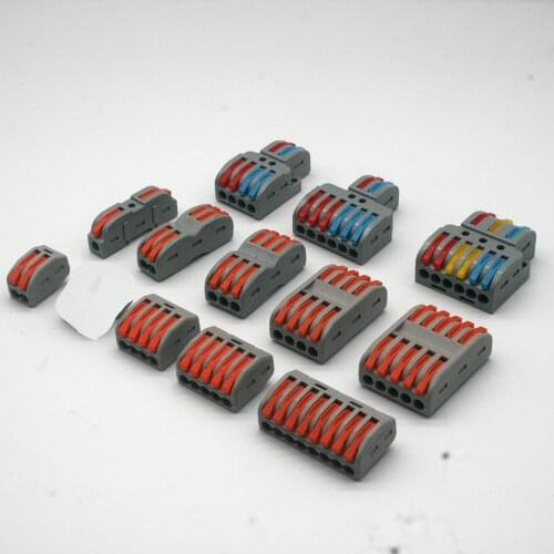Wire connector Universal Cable wire Connectors 222 TYPE Fast Home Compact wire Connection push in Wiring Terminal Block PCT-222