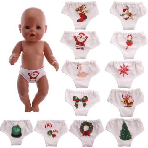 Doll Panties 15 Pattern Panties For 18 Inch American&43Cm Baby New Born Doll Our Generation , For Baby Birthday Festival Gift