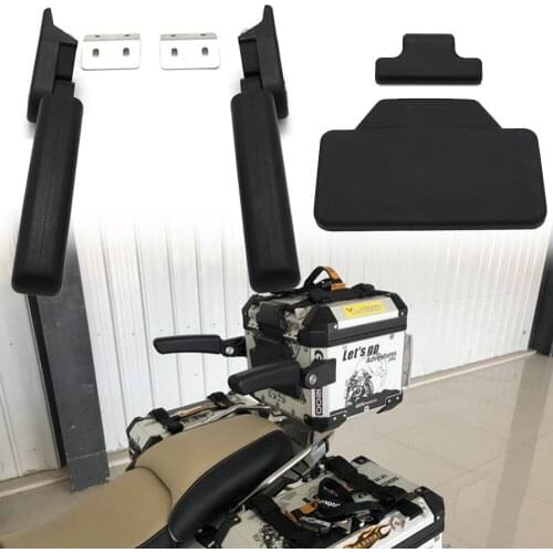Motorcycle Tail box Cushion Passenger Backrest lazyback Pad + Drilling Required For BMW R1200GS LC Rear Box Passenger Armrests