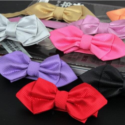 Diamond Bow Ties Mens Solid Checkered Bowties Womens Tuxedo Neckties Butterfly Jacquard Bowtie 24 Colors, 200pcs