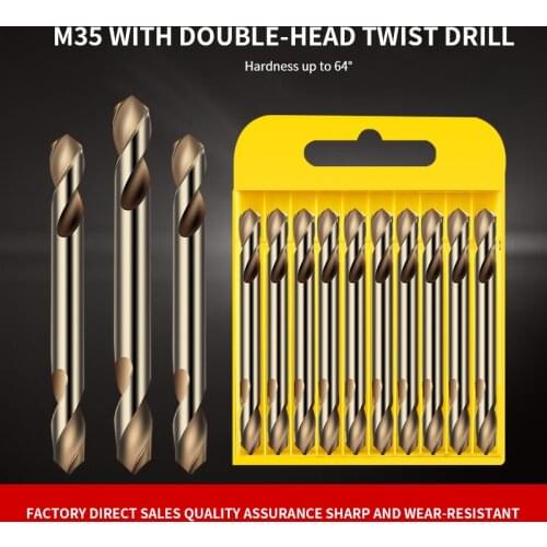 1PC Double Twist Drill Bit Set Perforated Cobalt Steel Alloy M35 HSS Spiral Drill Tools Cobalt Stainless Steel for Metal Wood